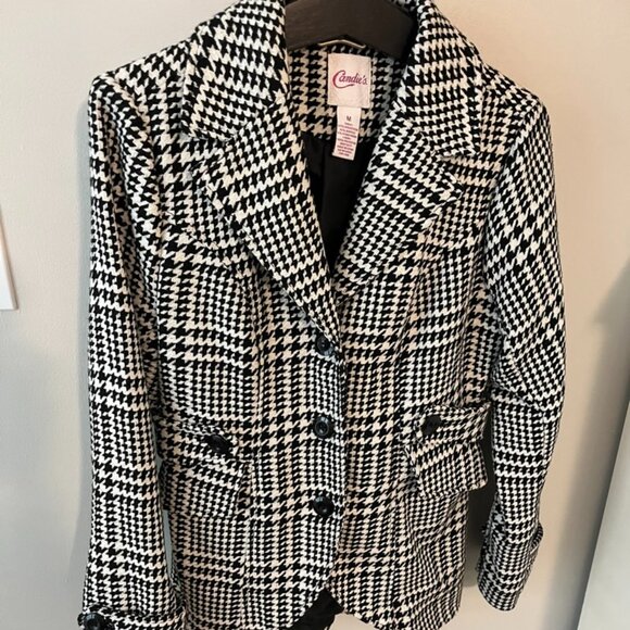 Candies Houndstooth Blazer - Picture 1 of 3